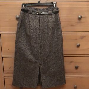 Vintage wool midi skirt